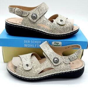 Finn Comfort Mellow Barbuda Soft Footbed Casual Open Toe Sandal Women's Size 9